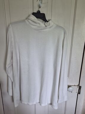 Woman Within Soft Ivory Cowl Neck Sweater